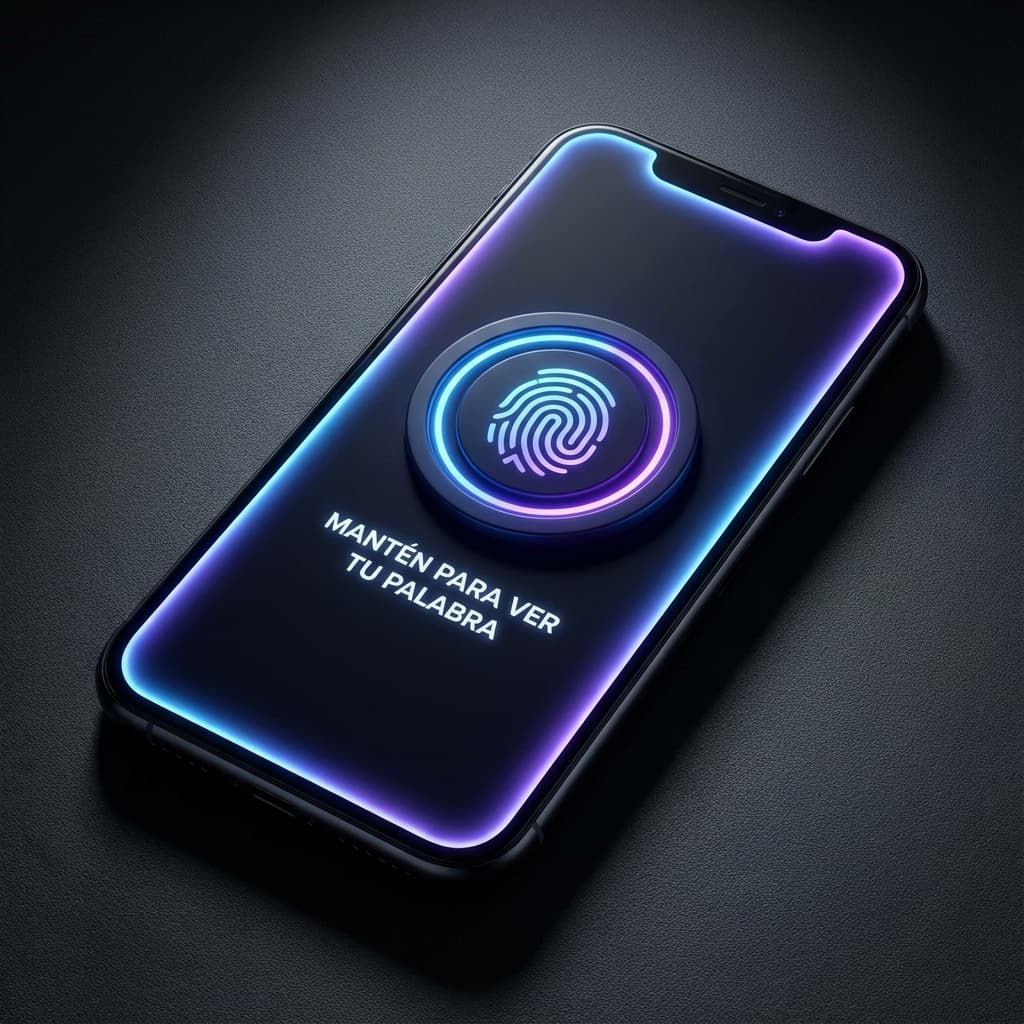 Máscara de privacidad oscura protegiendo el rol secreto en el impostor juego