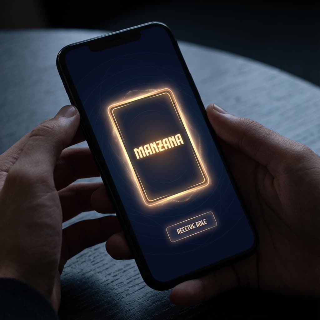 Guía Impostor Juego - Paso 2: 2. Recibe tu Rol Ilustración del paso 2: 2. Recibe tu Rol - Guía visual de cómo jugar a Impostor Juego